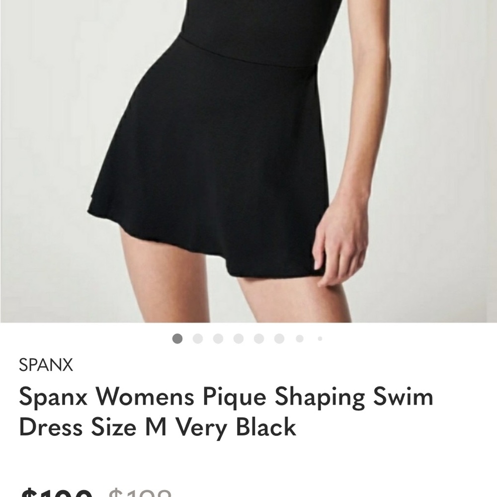 SPANX Black Pique Shaping Swim Dress